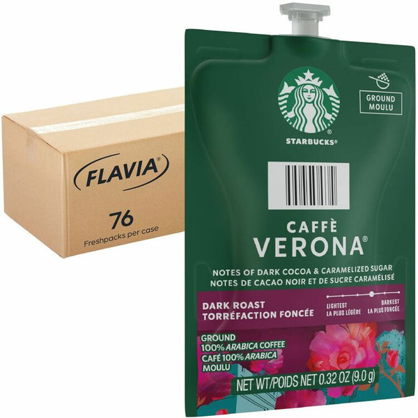 Starbucks Freshpack Starbucks Caffe Verona Coffee - Compatible with - Dark - 0.3 oz - 76 / Carton (LAV48104) Case of 76