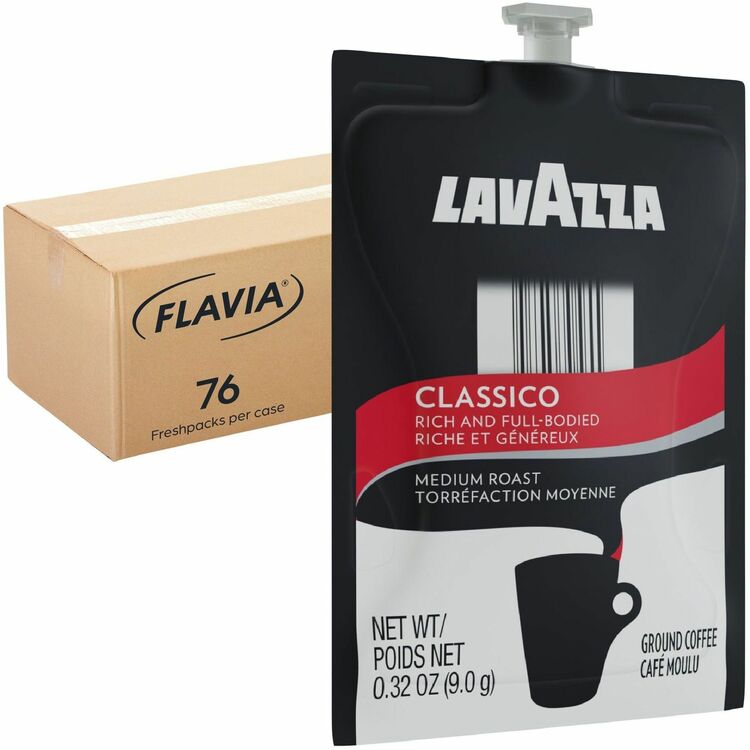 Lavazza Freshpack Classico Coffee - Compatible with - Medium - 0.3 oz - 76 / Carton (LAV48105) Case of 76