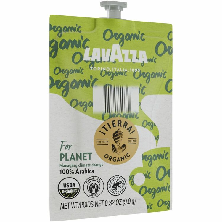 Lavazza Tierra Organic Coffee Freshpack, Tierra Organic, 0.32 oz Pouch, 76/Carton (LAV48107) Case of 76