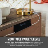 VELCRO Mountable Cut-To-Length Cable Sleeves, Black, 36", 2/Pack (VEK30799) Pack of 2