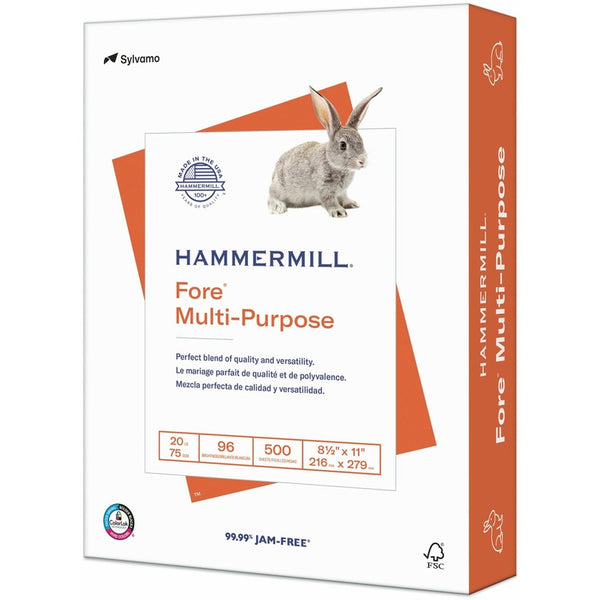 Hammermill Paper for Multi 8.5x11 Laser, Inkjet Copy & Multipurpose Paper - White - 96 Brightness - Letter - 8 1/2" x 11" - 20 lb Basis Weight - 40 / Pallet (HAM103267PL)