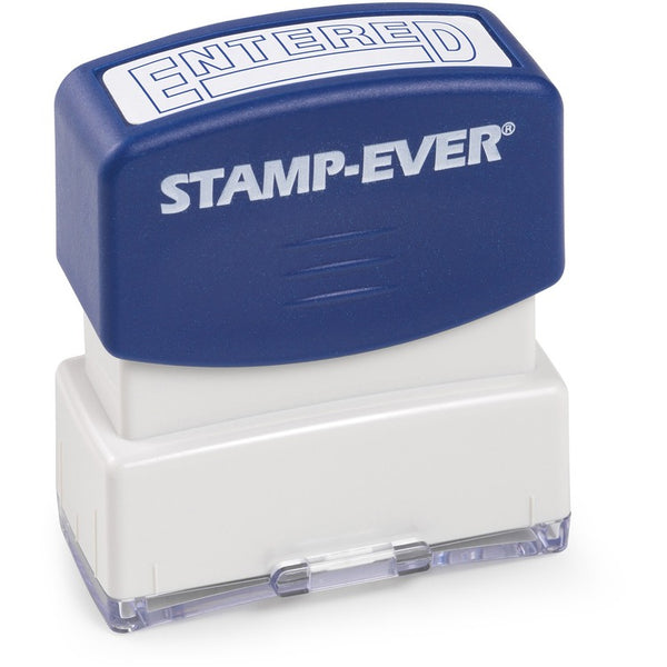 Trodat Pre-inked ENTERED Stamp, 1.69" x 0.56", 50000 Impressions, Blue (TDT5950) Each