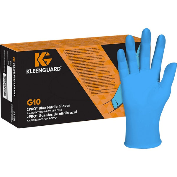 Kleenguard G10 Blue Nitrile Gloves - Small Size - Blue - 100 / Box (KCC54421) Box of 100