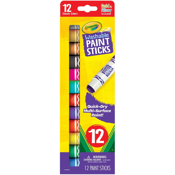 Crayola Project Quick-Dry Paint Sticks - Multicolor (CYO546211) Each