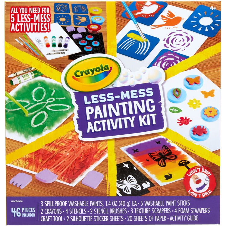 Crayola Less Mess Paint Set - Paint, Art - 1 Kit (CYO046941) Each ...