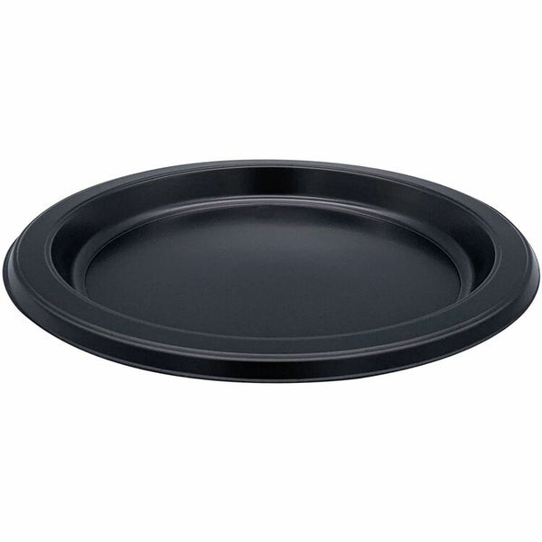 Genuine Joe Disposable Plastic Plates - Picnic, Food, Party, Breakroom - Disposable - Black - Plastic Body - 125 / Pack (GJO10332)