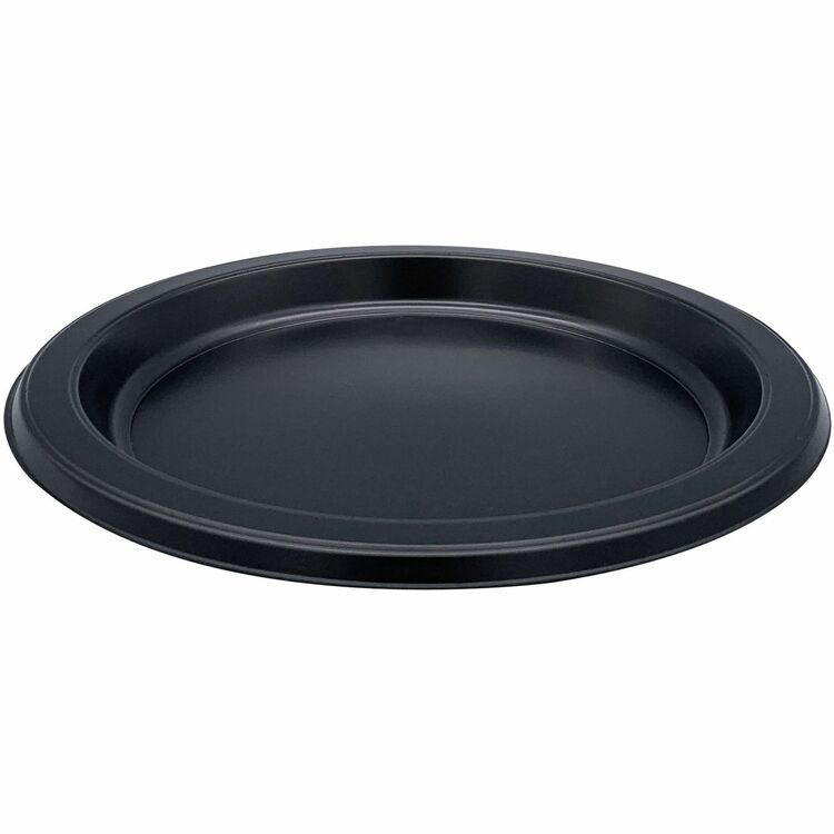 Genuine Joe Disposable Plastic Plates - Picnic, Food, Party, Breakroom - Disposable - Black - Plastic Body - 125 / Pack (GJO10332)