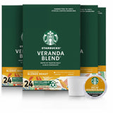 Starbucks® K-Cup Veranda Blend Coffee, Compatible with Keurig Brewer, Light, 24/Box, 4/Carton (SBK12434950CT) Case of 4