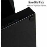 Mind Reader 3-Tier Countertop Organizer, 16" x 9" x 6", Black, 5 Compartment (EMS3TCORGBLK) Each