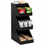 Mind Reader 3-Tier Countertop Organizer, 16" x 9" x 6", Black, 5 Compartment (EMS3TCORGBLK) Each