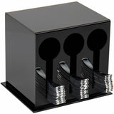 Mind Reader Cutlery Dispenser & Organizer, 6" x 2.75" x 5.50", Black, 24, 3 Compartment(s), Plastic (EMS3CSTORBLK) Each