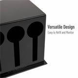 Mind Reader Cutlery Dispenser & Organizer, 6" x 2.75" x 5.50", Black, 24, 3 Compartment(s), Plastic (EMS3CSTORBLK) Each