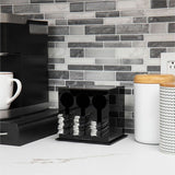 Mind Reader Cutlery Dispenser & Organizer, 6" x 2.75" x 5.50", Black, 24, 3 Compartment(s), Plastic (EMS3CSTORBLK) Each