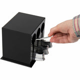 Mind Reader Cutlery Dispenser & Organizer, 6" x 2.75" x 5.50", Black, 24, 3 Compartment(s), Plastic (EMS3CSTORBLK) Each