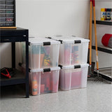 IRIS WeatherTight Heavy-duty Storage Tote, External Dimensions: 23.6" x 17.8" x 14.5", 18.50 gal (IRS110586) Each