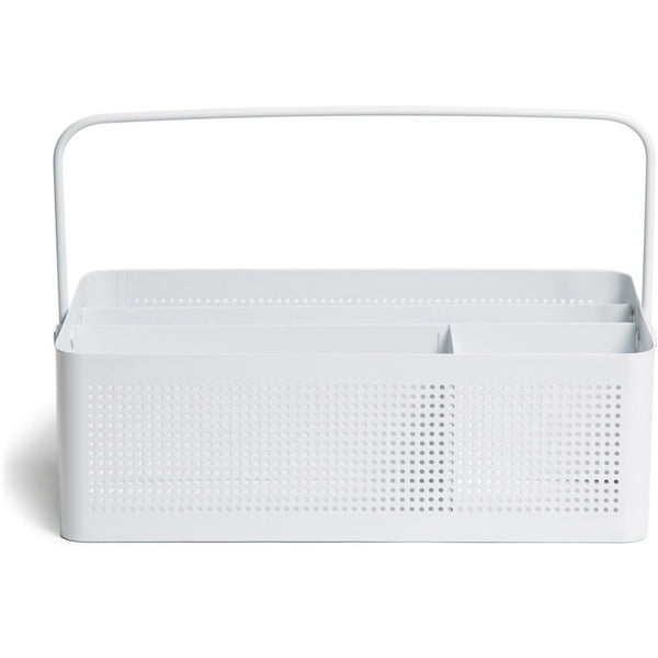 U Brands Perforated All-in-One Desktop Caddy - 4 Compartment(s) - Durable, Portable, Handle - Metal (UBR5720U0106) Each