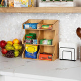 Mind Reader Bali 6-Compartment Storage Organizer, 15.25" x 6.25" x 13", Brown, 6 Compartment(s), Bamboo (EMS3T2TWDBRN) Each