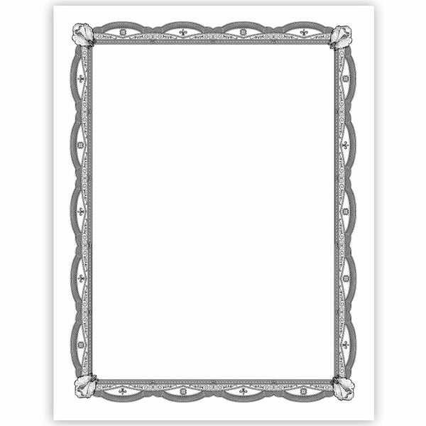 Geographics Silver Foil Award Certificates - 65 lb Basis Weight - 11" - Inkjet Compatible - Assorted, Silver - Foil - 15 / Pack (GEO48762) Pack of 15
