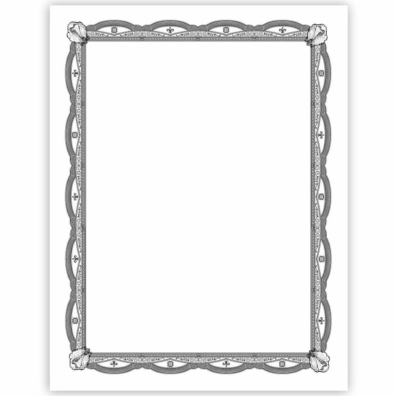 Geographics Silver Foil Award Certificates - 65 lb Basis Weight - 11" - Inkjet Compatible - Assorted, Silver - Foil - 15 / Pack (GEO48762) Pack of 15