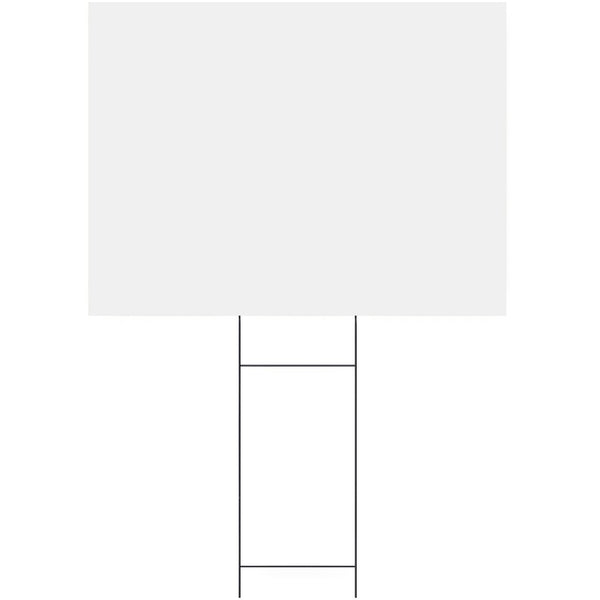 Headline Signs Corrugated Blank Sign, 18" x 24", White (HDS4781) Each