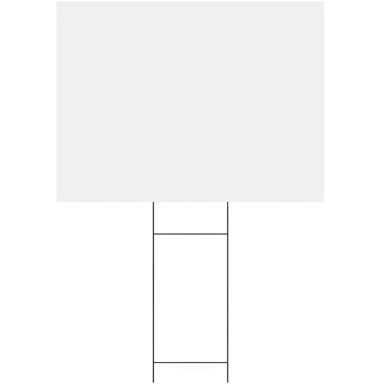 Headline Signs Corrugated Blank Sign, 18" x 24", White (HDS4781) Each