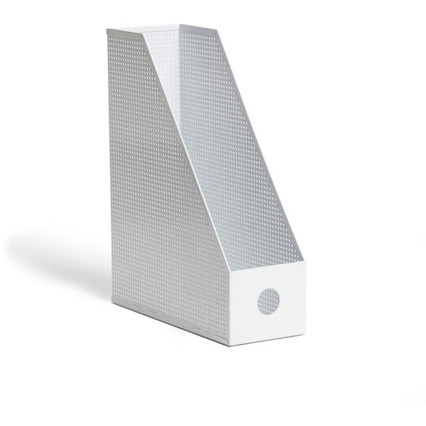 U Brands Perforated Magazine Holder - 1 Pocket(s) - White - Metal (UBR5716U0106) Each