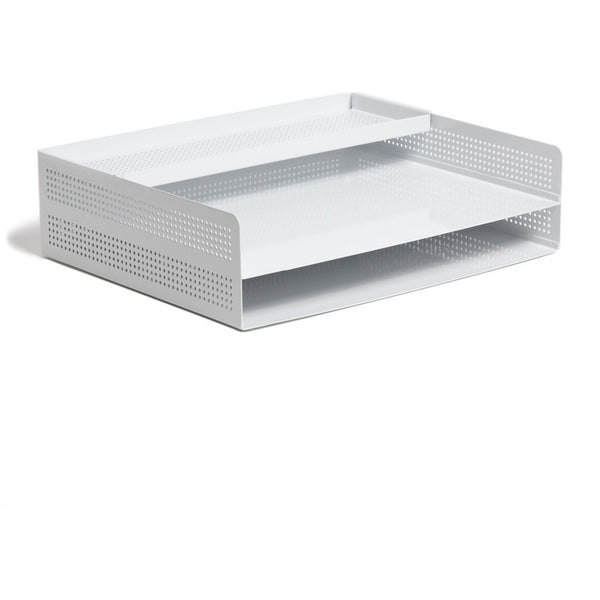 U Brands Perforated Paper Tray - Durable - White - Metal (UBR5718U0106) Each