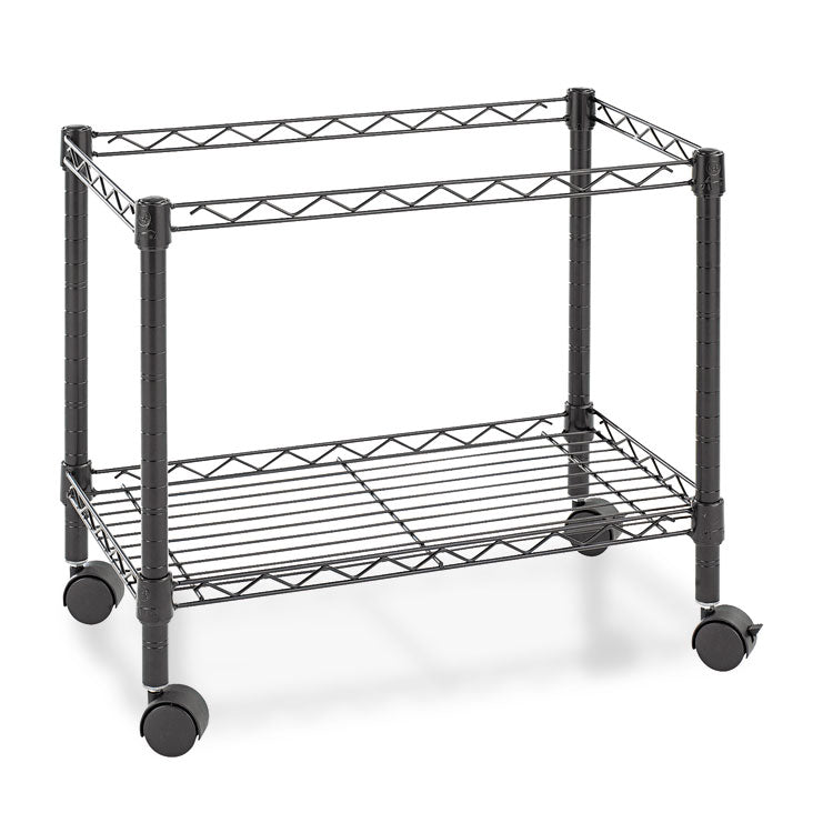 Alera® One-Tier File Cart for Side-to-Side Filing, Metal, 1 Shelf, 1 Bin, 24" x 14" x 21", Black (ALEFW601424BL)