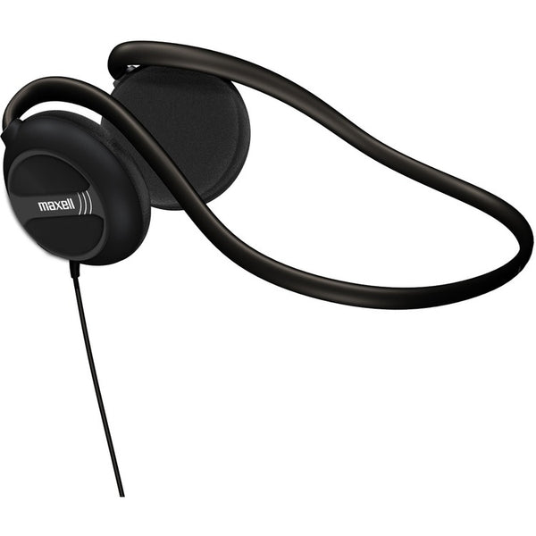 Maxell NB201 Stereo Neckband Headphones, Black, 49.5" Cord (MAX190316) Each