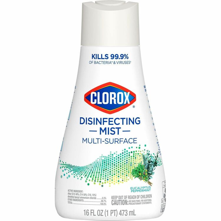 Clorox Multi-surface Disinfecting Mist - Spray - 16 fl oz (0.5 quart) - Eucalyptus Peppermint Scent - White (CLO60156)