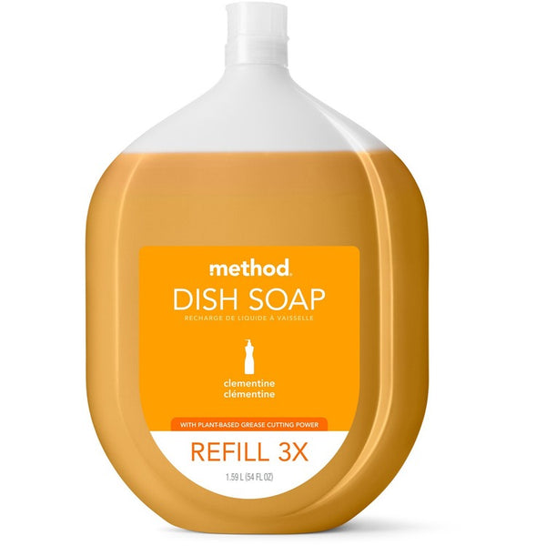 Method Dish Soap Refill - Liquid - 54 fl oz (1.7 quart) - Clementine Scent - Orange (MTH328103) Each