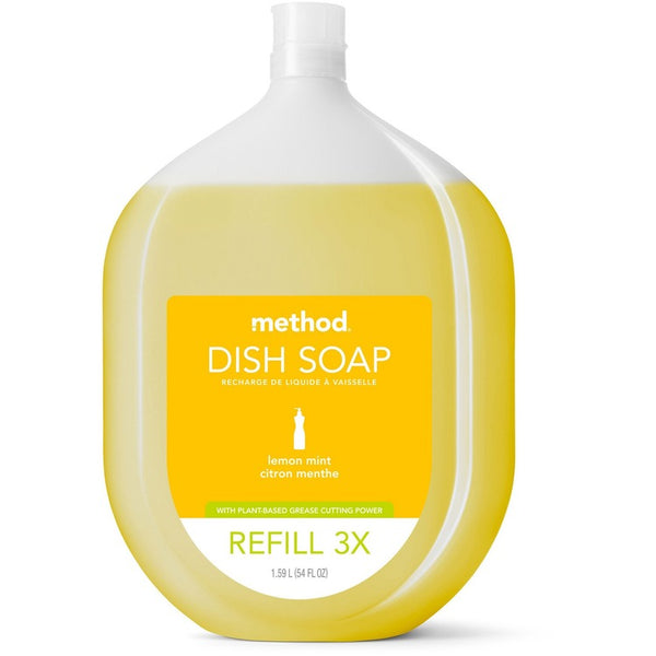 Method Dish Soap Refill Tub, Lemon Mint Scent, 54 oz Tub (MTH328100) Each