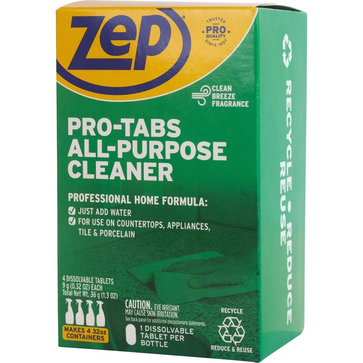 Zep Pro-Tabs All-Purpose Cleaner Tablets, 4 / Box, Green (ZPEZUAPCTAB)