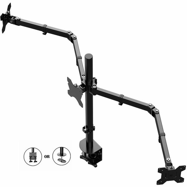 Rocelco RDM3 Desk Mount for LCD Monitor, 3 Display(s) Supported, 13" to 27" Screen Support, 52.91 lb Load Capacity, 75 x 75, 100 x 100, VESA Mount Compatible (RCLRDM3) Each