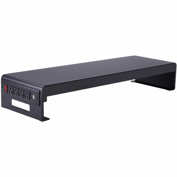 Rocelco Dual Monitor Stand AC-USB, 4.75" Height x 30" Width x 9" Depth (RCLRDMS) Each