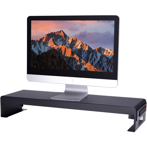 Rocelco Dual Monitor Stand AC-USB, 4.75" Height x 30" Width x 9" Depth (RCLRDMS) Each