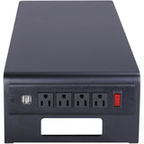 Rocelco Dual Monitor Stand AC-USB, 4.75" Height x 30" Width x 9" Depth (RCLRDMS) Each