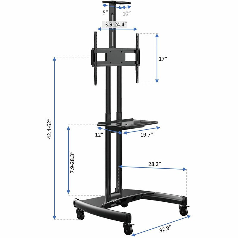 Rocelco R VSTC Display Cart, 100 lb Capacity (RCLRVSTC) Each