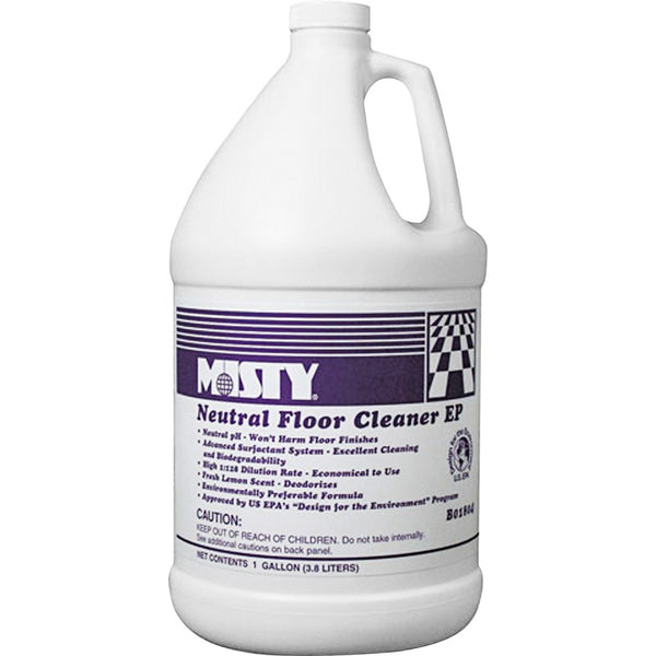 MISTY Optimax Neutral Floor Cleaner, 4/CT, Lemon Scent, GN (AMR1033704CT) Case of 4