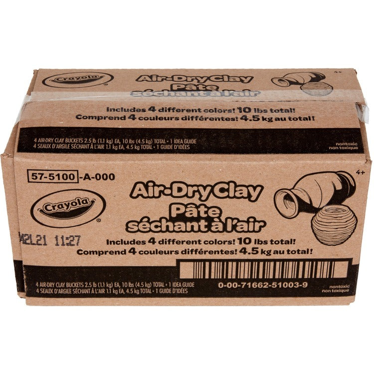 Crayola Air-Dry Clay - Classroom, Room - 4 / Pack - Assorted (CYO575100) Pack of 4