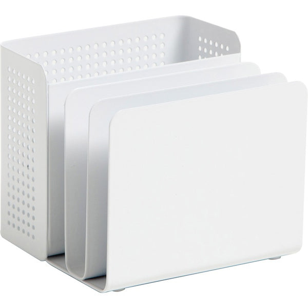 U Brands Perforated Sorter Cup - Durable - White - Metal (UBR5990U0106) Each