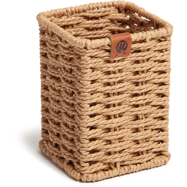 U Brands Woven Pencil Cup - Desktop - Sturdy - Brown (UBR6087U0116) Each