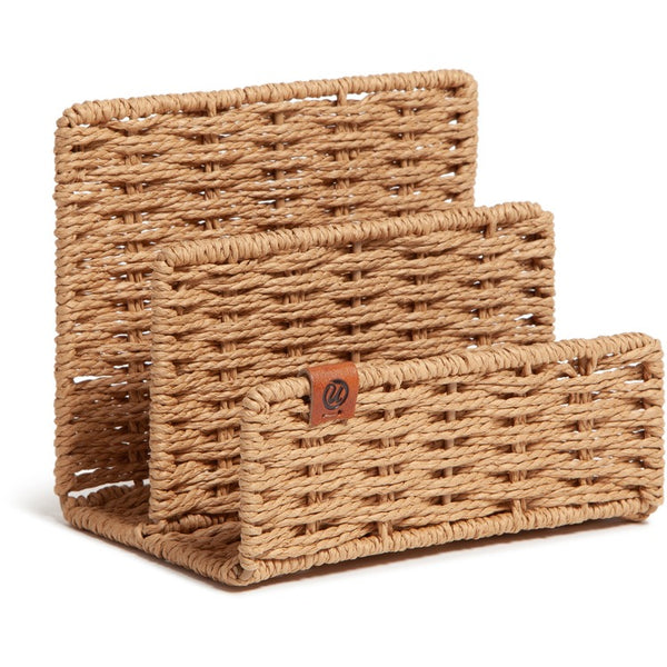 U Brands Woven Letter Sorter - 2 Compartment(s) - Sturdy - Brown (UBR6088U0112) Each