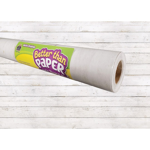 Teacher Created Resources Bulletin Board Roll - Bulletin Board, Poster, Student - 12 ftHeight x 48"Width - 1 Roll - White Shiplap - Fabric (TCR77498) 1 Roll