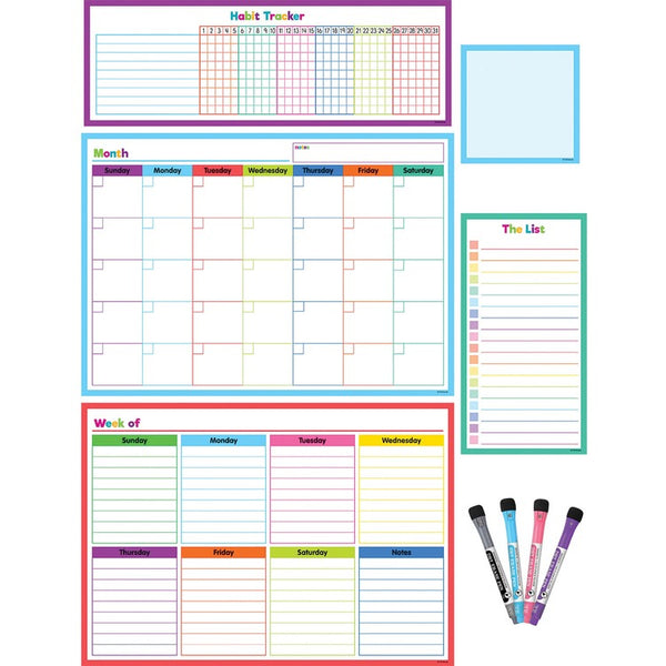 Teacher Created Resources Dry-Erase Task Calendar Set - Assorted (TCR77405) Each