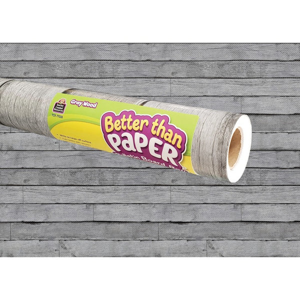 Teacher Created Resources Bulletin Board Roll - Bulletin Board, Poster, Student - 12 ftHeight x 48"Width - 1 Roll - Gray Wood - Fabric (TCR77035) 1 Roll