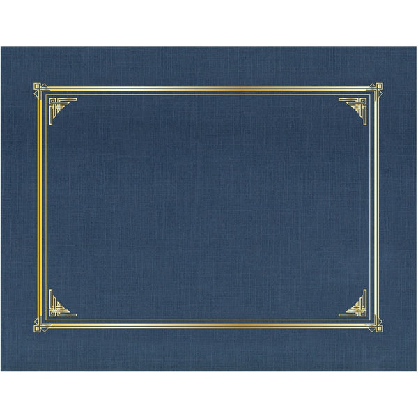 Geographics Classic Letter Recycled Presentation Cover - 8 1/2" x 11" - Card Stock, Linen - Navy Blue - 25 / Box (GEO49519) Box of 25