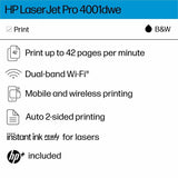 HP LaserJet Pro 4001dwe Desktop Wireless Laser Printer (HEW2Z601E) Each