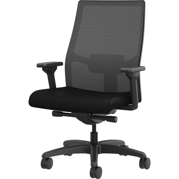 HON Ignition 2.0 Mid-back Big & Tall Task Chair - Black Foam Seat - Black Back - Black Frame - Mid Back - 5-star Base - Armrest (HONI2BTVMC10BTN)