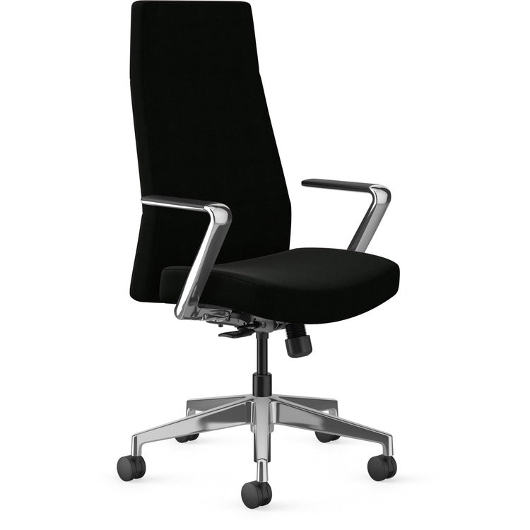 HON Cofi Executive Chair - High Back - 5-star Base - Black - Armrest (HONCEUY0PW40SLP)